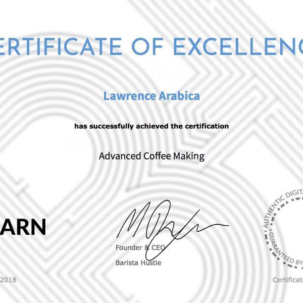 Advanced Barista Course, Beginner Barista Course, Barista Certificate