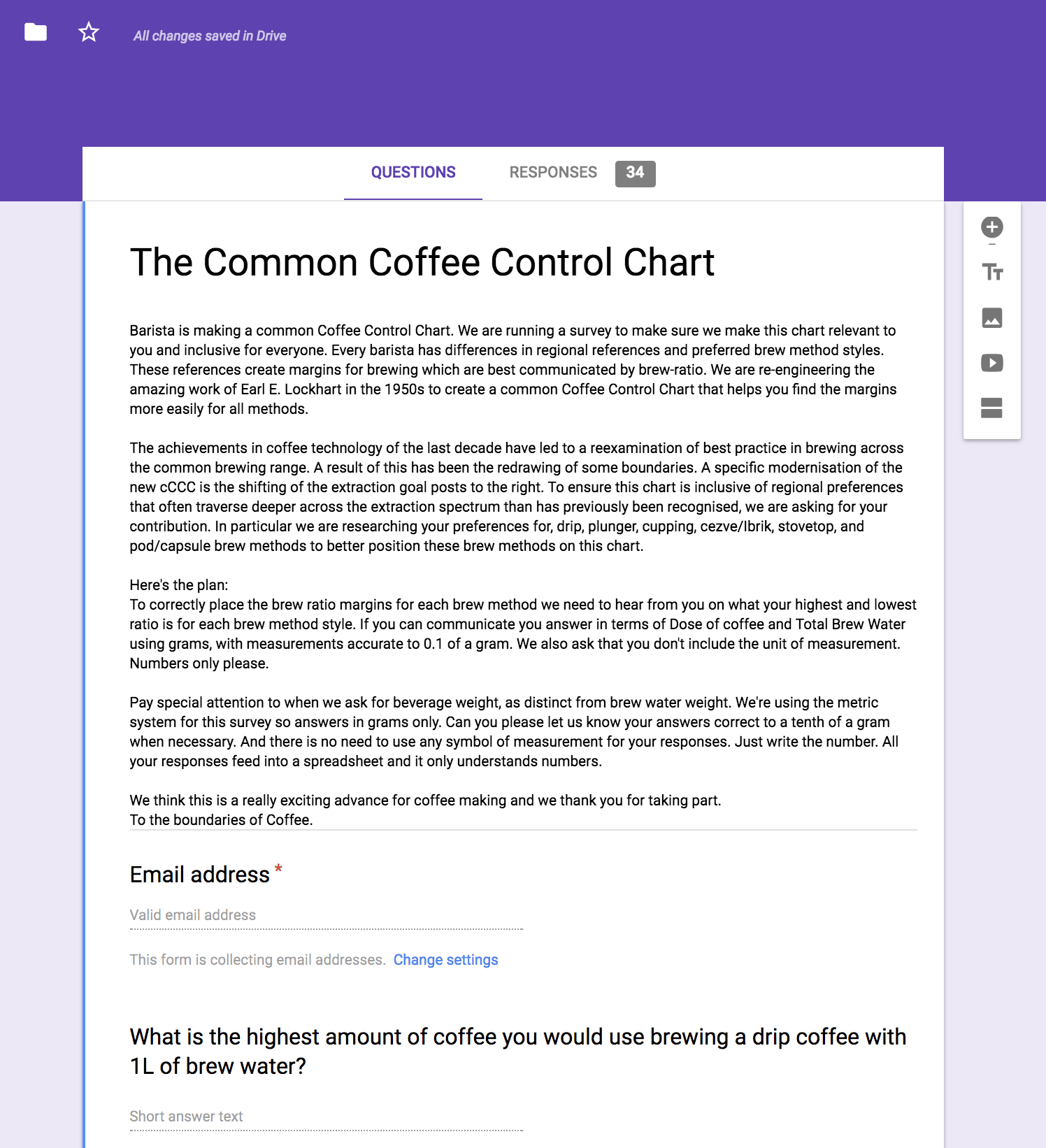 ACM 3.06 The Making of the Common Coffee Control Chart A Survey